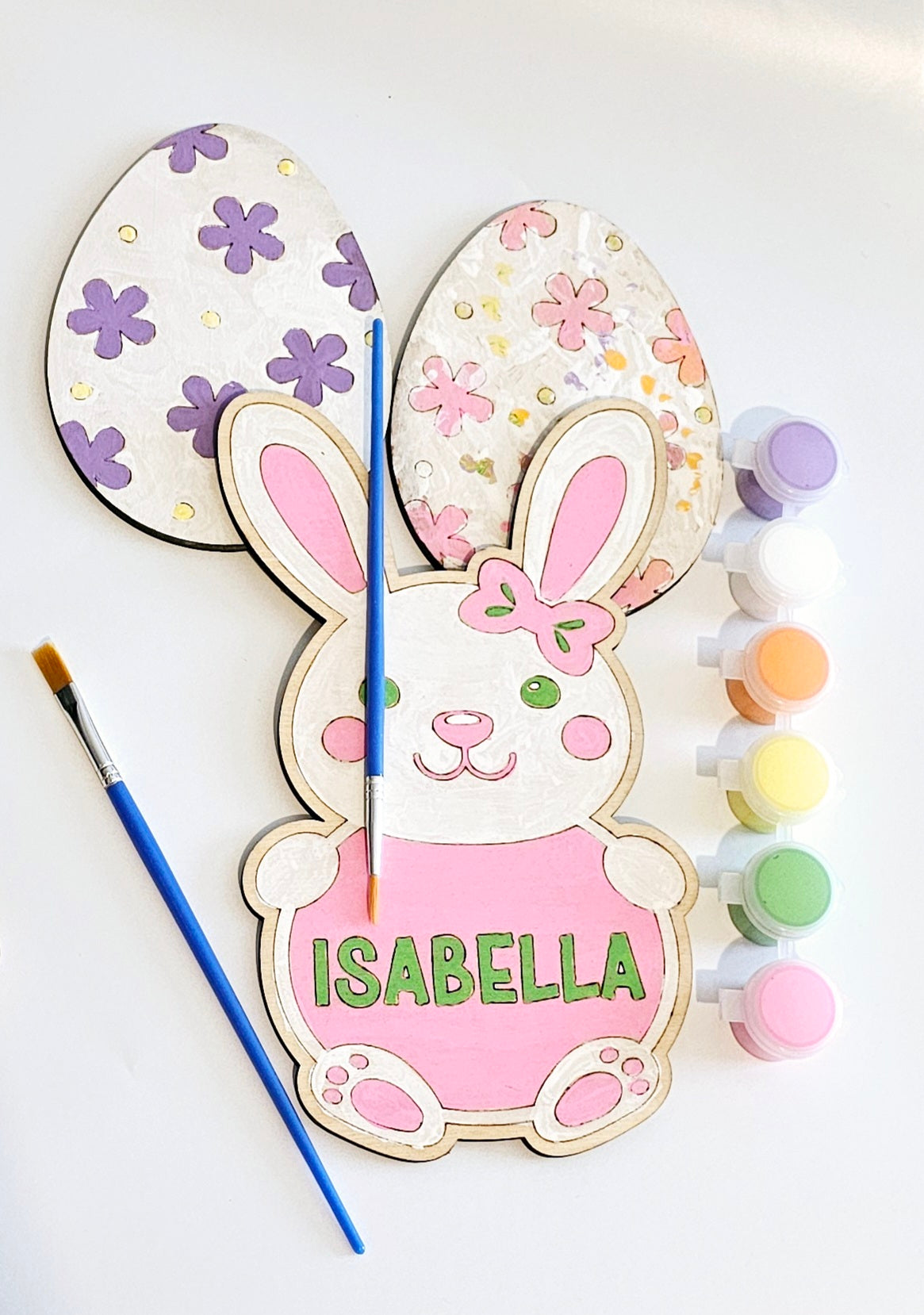 Custom Easter DIY Paint Kit | Easter Basket Stuffer for Girls and Boys | Personalized  | Easter Bunny