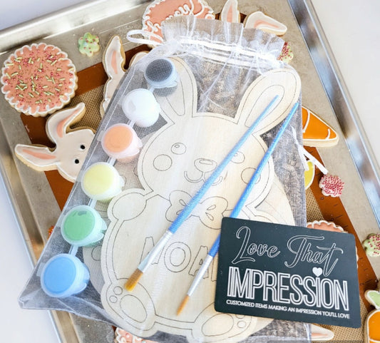 Custom Easter DIY Paint Kit | Easter Basket Stuffer for Girls and Boys | Personalized  | Easter Bunny